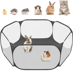 Parque portátil para gatos y perros - jaula y valla plegable