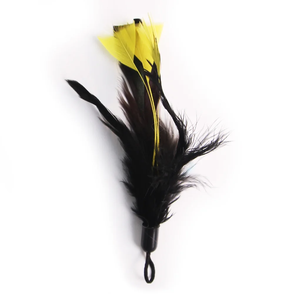 Juguetes interactivos de plumas de simulación para gatos, juego de varita Teaser para gatitos, divertido palo de pluma estirable, suministros para gatos - imagen 4