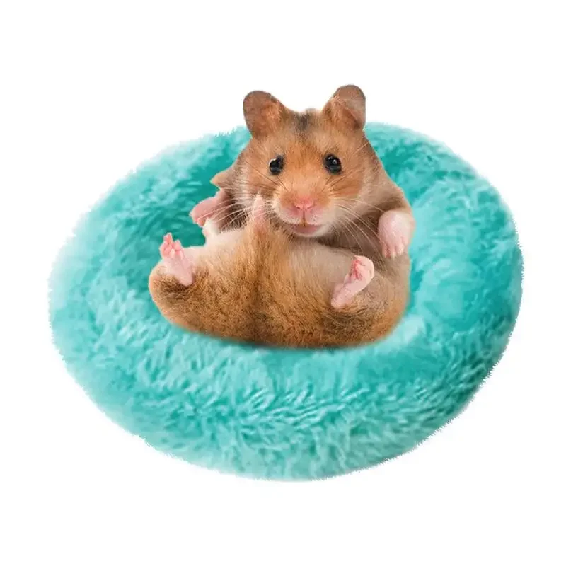 Camas de coco para hámster, hamsters de coco naturales, hamaca escondida, carcasa de suspensión, casa de cama para hámsteres con almohadilla cálida, animales pequeños - imagen 4