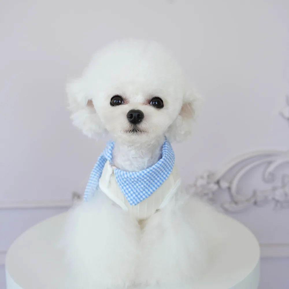 Base de otoño e invierno para mascotas, bonita bufanda, camiseta para el calor, pijamas para gatos de peluche pequeños y medianos, ropa para perros pequeños - imagen 5