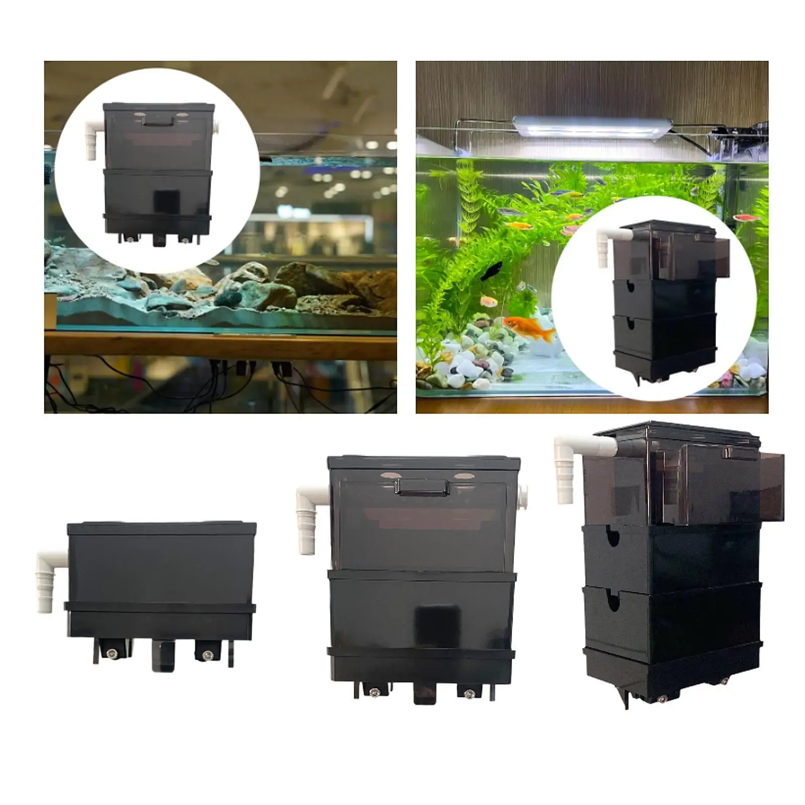 Aquarium Hang on Filter Box Accessory for Small Fish Tank Turtle Tank External Filtration Box Aquarium Hang on Filter Box Accessory for Small Fish Tank Turtle Tank External Filtration Box