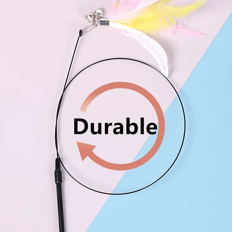 ของเล่นแมวของเล่น Interactive Sucker Feather ของเล่นสำหรับแมว Tease Sucker สแตนเลสเบ็ดตกปลาเรืองแสงแมวของเล่น Bell ผลิตภัณฑ์สัตว์เลี้ยง - imagen 3