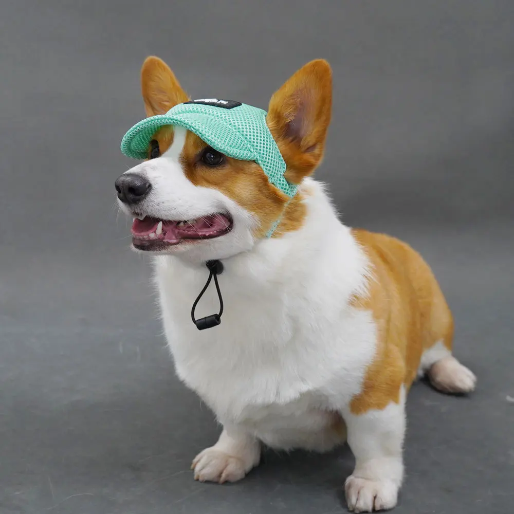 Gorra de béisbol para perros, sombrero de malla para perros, transpirable, para perros pequeños y medianos, agujeros para las orejas, sombrero ajustable para perros, accesorios para mascotas - imagen 4