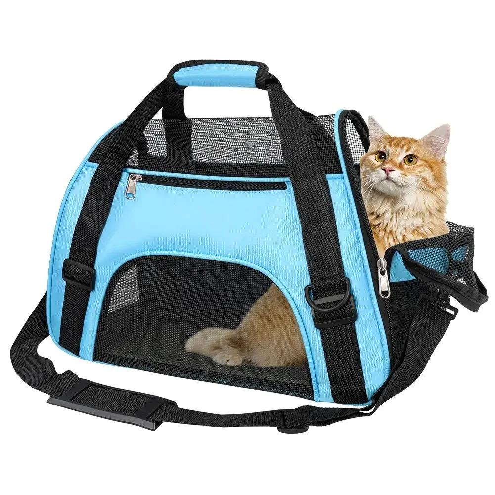 Jaula para mascotas para perros y gatos, cómodas mochilas de viaje,bolsas de viaje para animales pequeños