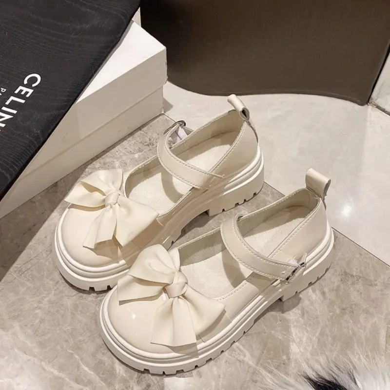 Zapatos Mary Jane Lolita con plataforma gruesa para Mujer, Zapatos de tacón para fiesta, sandalias nuevas con lazo y cadena para Mujer, Zapatos Oxford a la moda 2025 - imagen 4