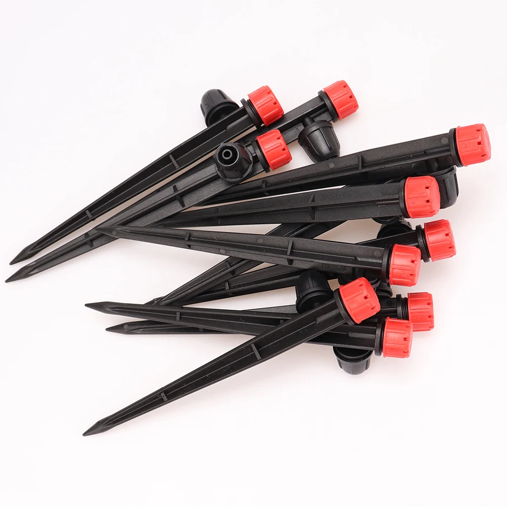 50 piezas 360 °   Aspersor disperso, gotero de riego para jardín, agricultura, flor, césped, boquilla de riego, conexión bloqueada, manguera 1/4 - imagen 5