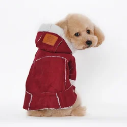 Chaqueta de invierno para perro con capucha – Forro polar suave