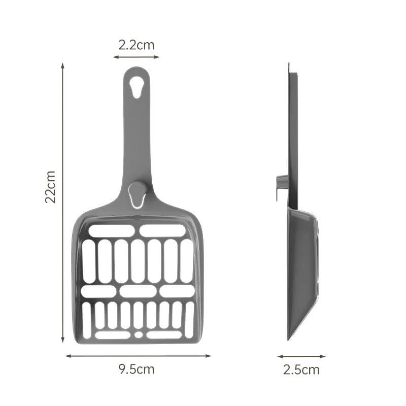 Pala para arena para gatos, pala para mierda, artefacto, pala de gran tamaño, agujero fino, suministros de limpieza para mascotas - imagen 5