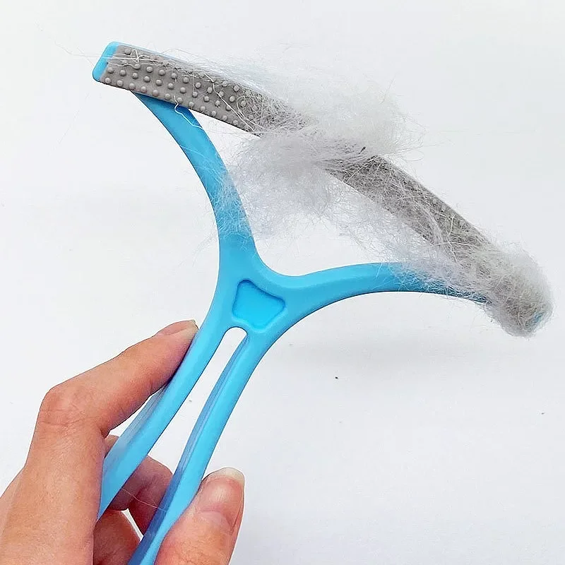 Cepillo removedor de pelo de mascotas, peine de doble cara, herramientas de limpieza de lana, recolector de pelo de mascotas, sofá de aseo, afeitadora de lana, cepillo para gatos - imagen 3
