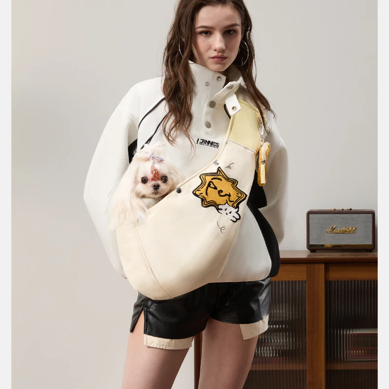 Mochila de hombro tipo bandolera para mascotas, bolso cómodo portátil para gatos, perros, productos de accesorios de viaje al aire libre de gran capacidad - imagen 3