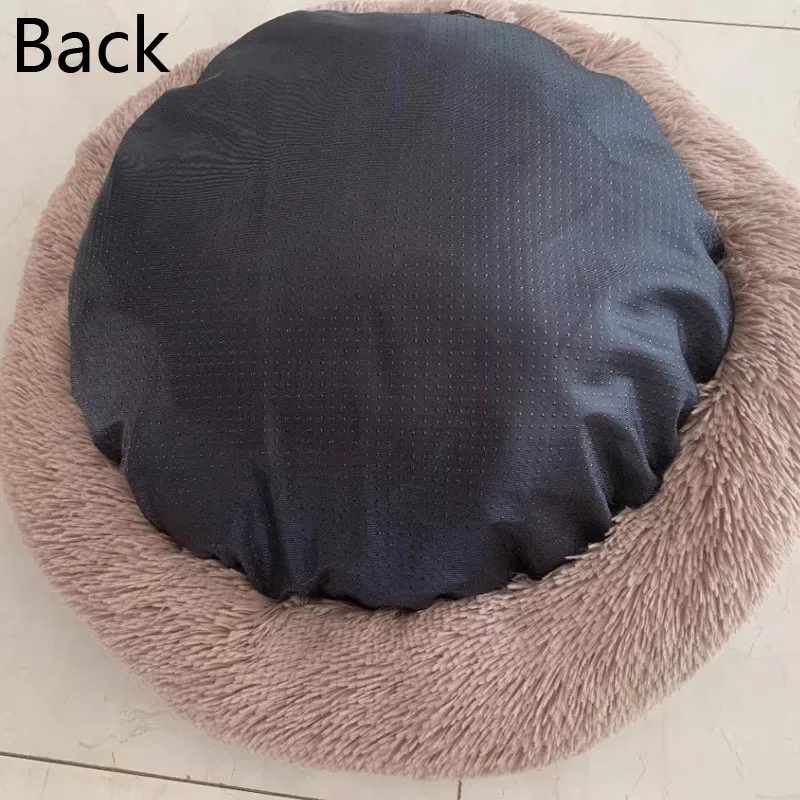 Cama larga de felpa para perros, sofá cama redondo de invierno, cesta, perrera para perros pequeños, cama antideslizante para dormir, manta, estera, suministros de productos para mascotas XS - imagen 5