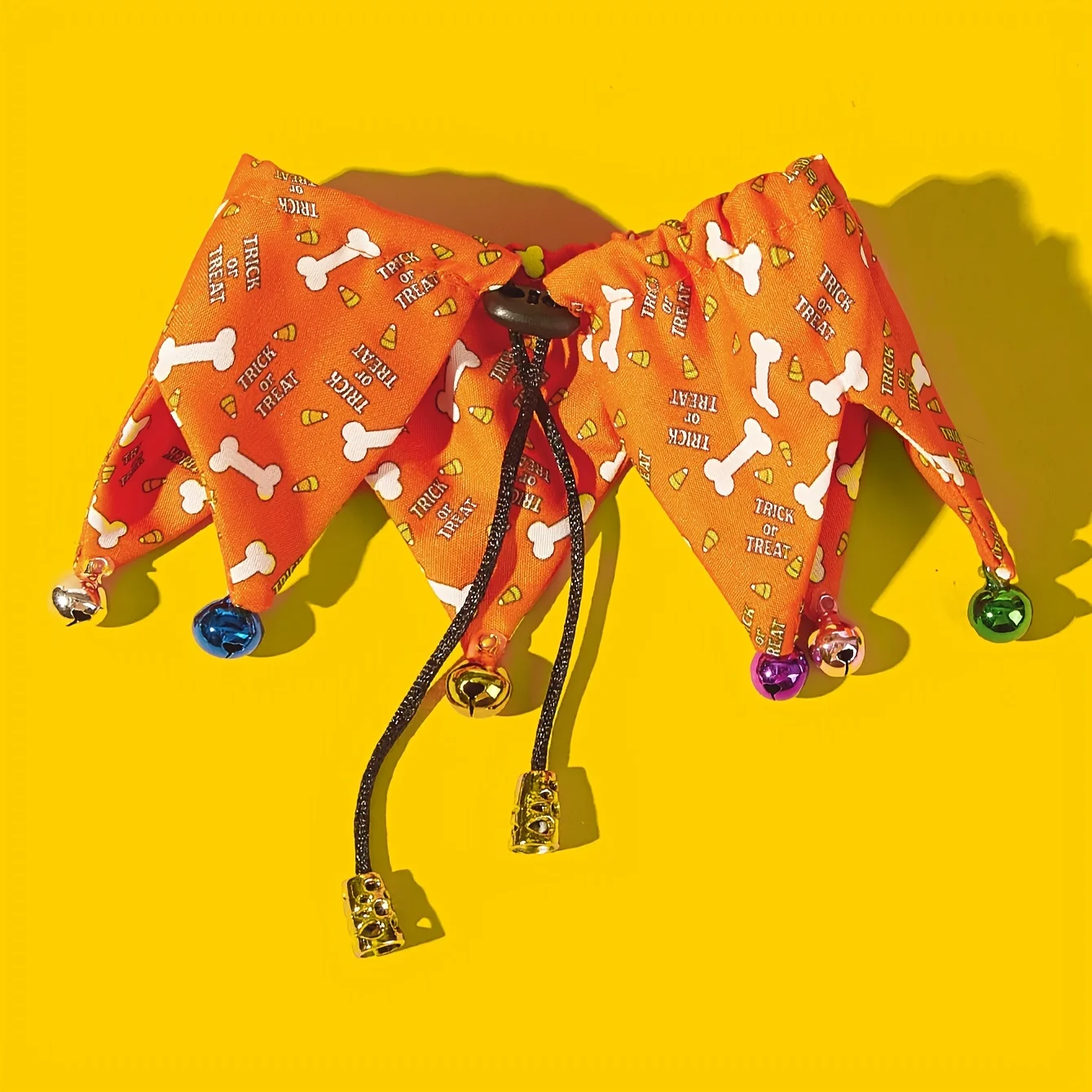 Bandana para fiesta de Halloween, Bandana con campanas, ajuste suave y ajustable, para perro y gato