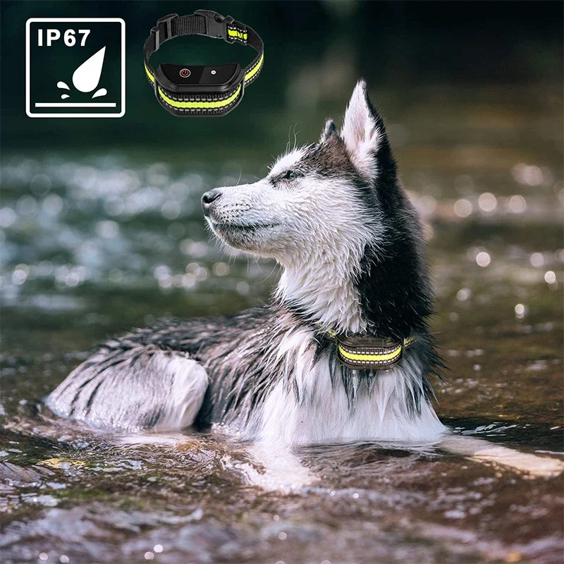 Collar a prueba de manchas para entrenamiento de perros y mascotas, recargable con Control remoto, entrenador, pantalla LCD, vibrador de sonido eléctrico de choque resistente al agua - imagen 5
