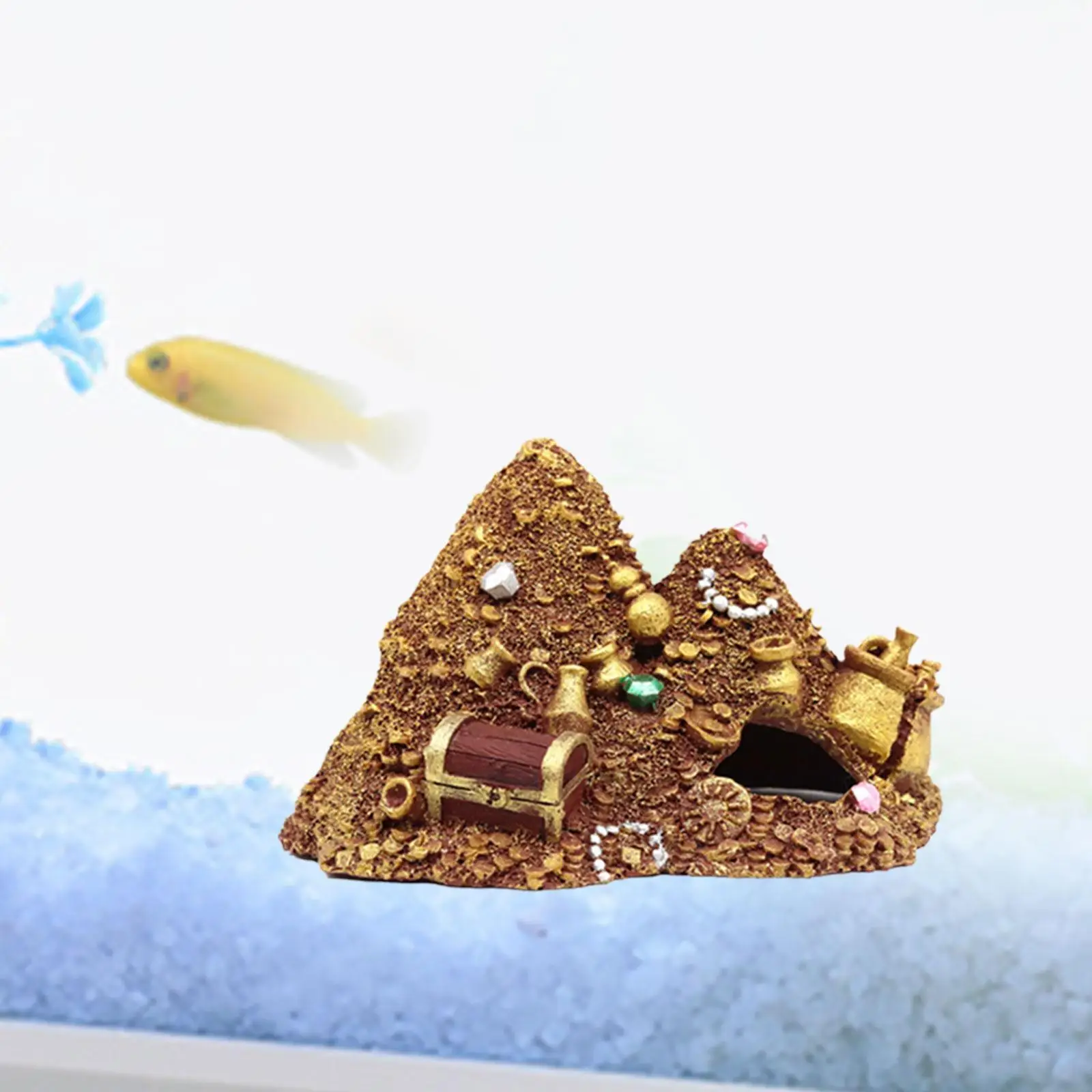 Hideout House Fish Tank Decorative Ornament Resin Practical Fresh Water Reusable Stable Creative Decoration Aquarium Jewelry