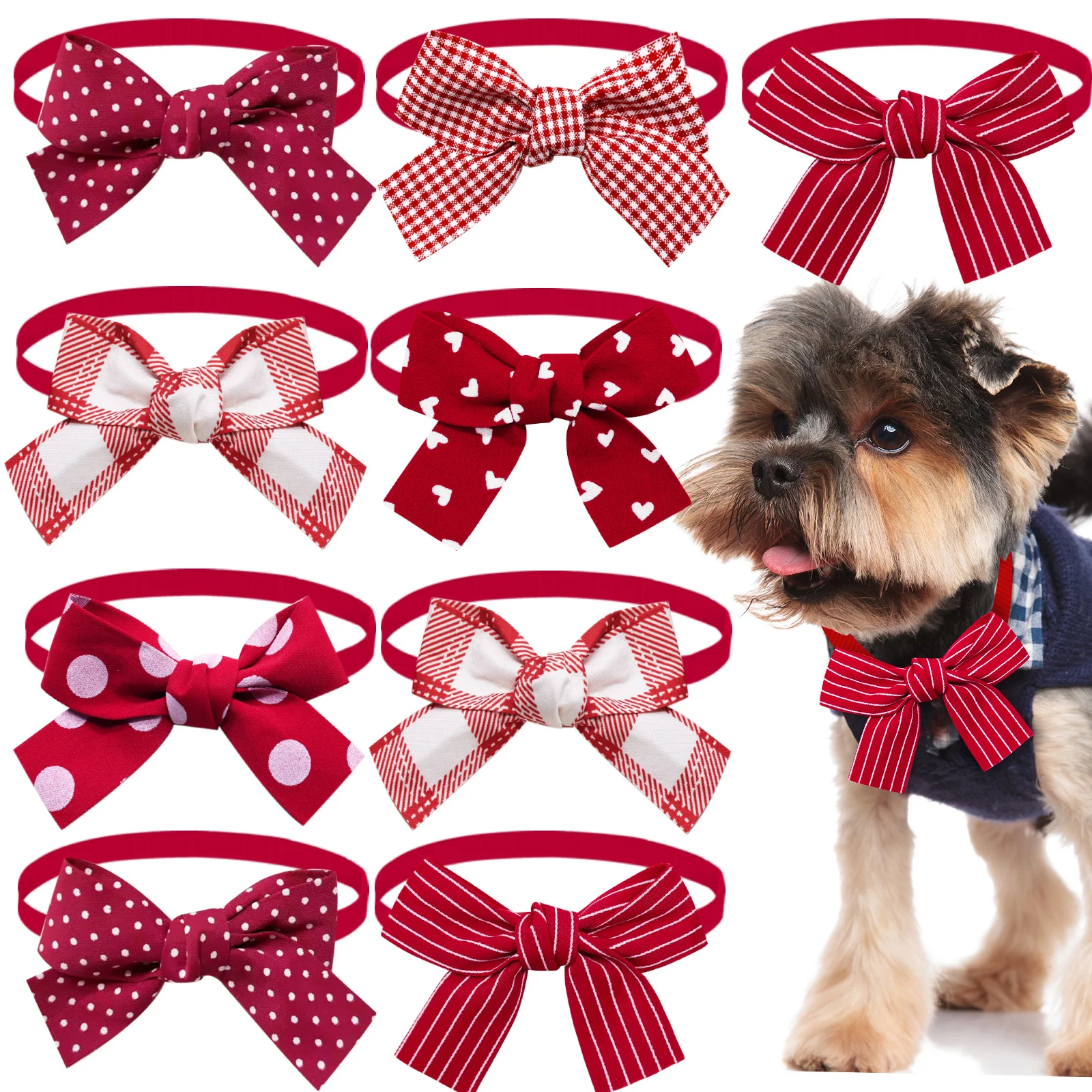 Pajarita a granel para perros pequeños y gatos, accesorios de aseo para mascotas, suministros para perros pequeños, 50 piezas