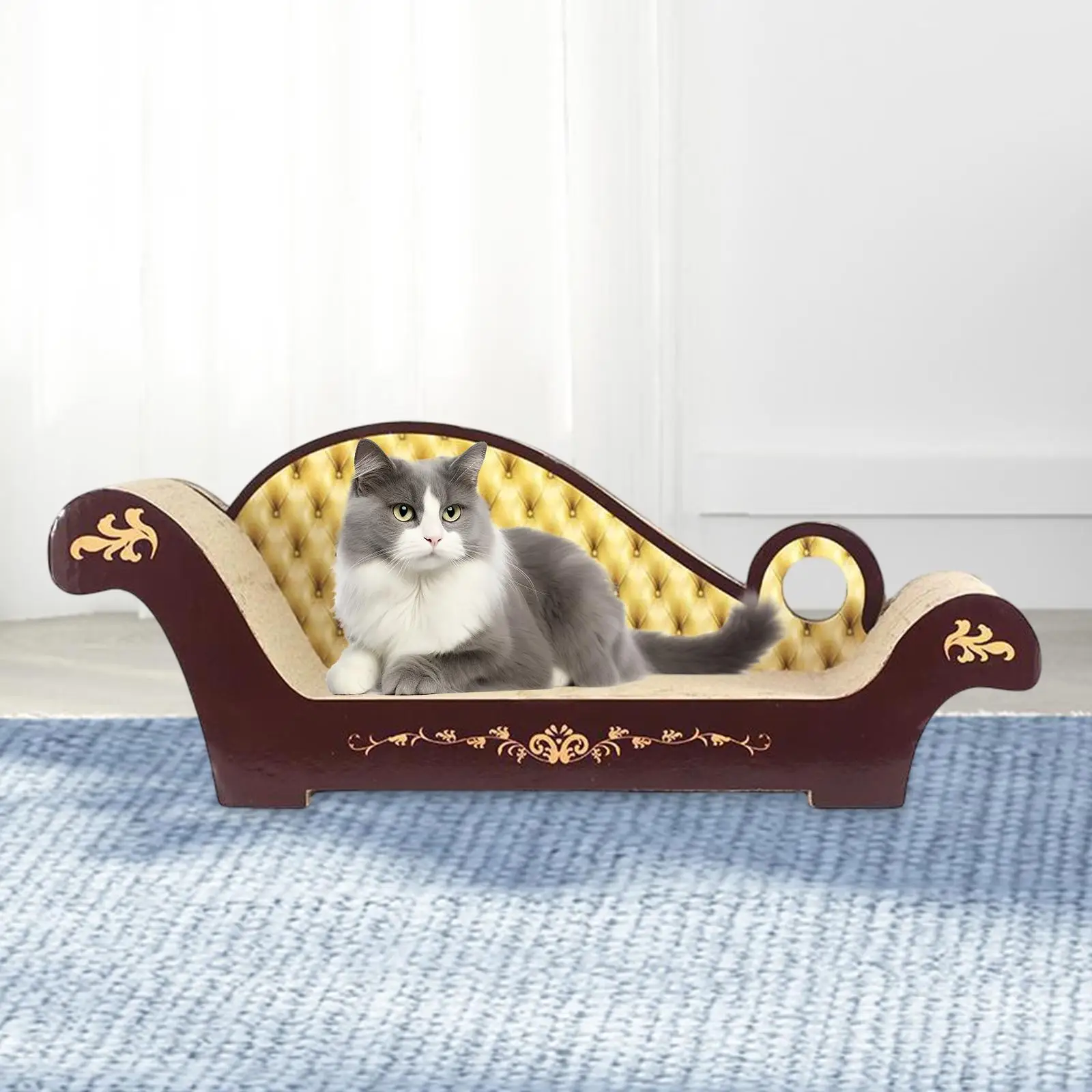 Cat Scratching Board Sofa Shape Lounger Cat Interactive Toy for Exercise