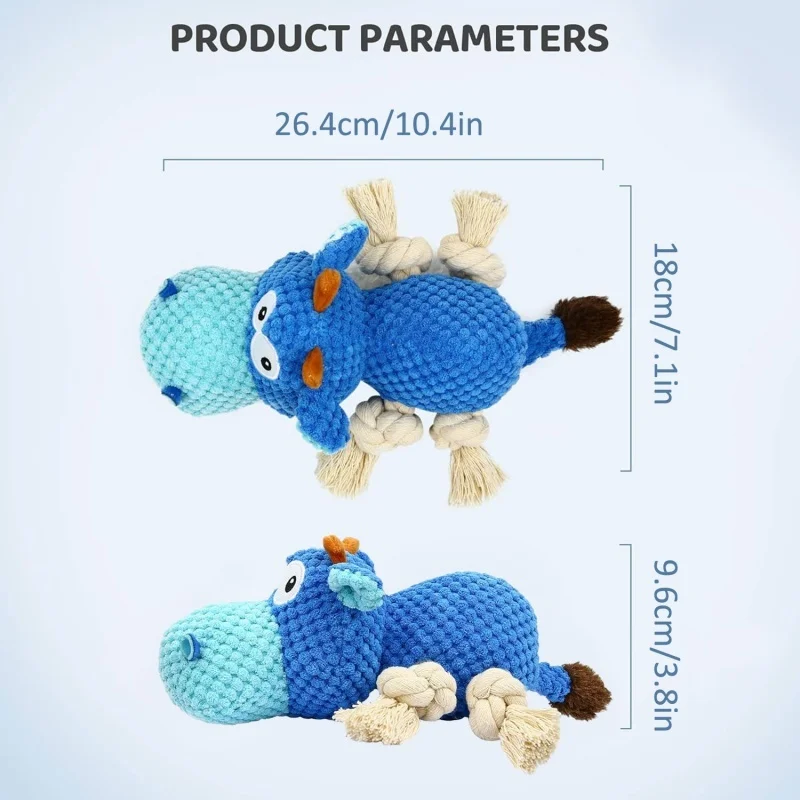 Juguete de peluche para perros con textura arrugada
