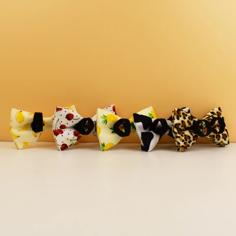 Collar de pajarita con estampado de frutas para perro, suministros para mascotas, diseño personalizado, táctico de lujo - imagen 2