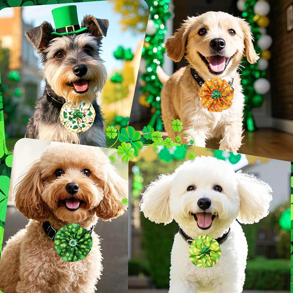 Corbata moño perro pequeño para San Patricio - imagen 2