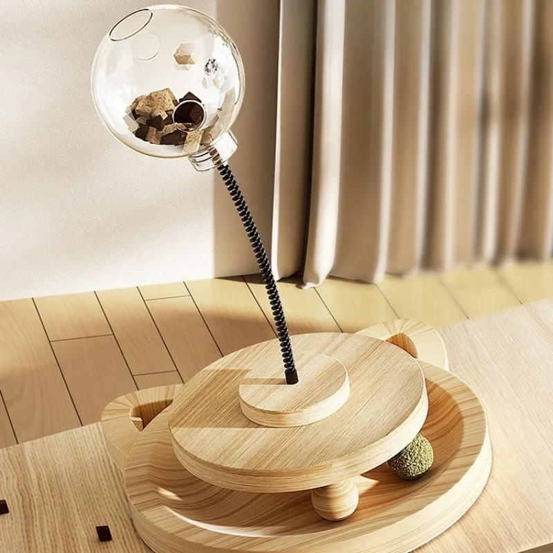 Juguete para gatos con fugas, palo de bolas liofilizadas, rueda de aperitivos para gatitos, productos para mascotas, accesorios de juguetes para gatos, Teaser de primavera - imagen 4