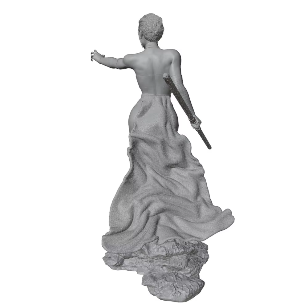 Modelo resina chica sensual 3D para decoración habitación – Sin montar