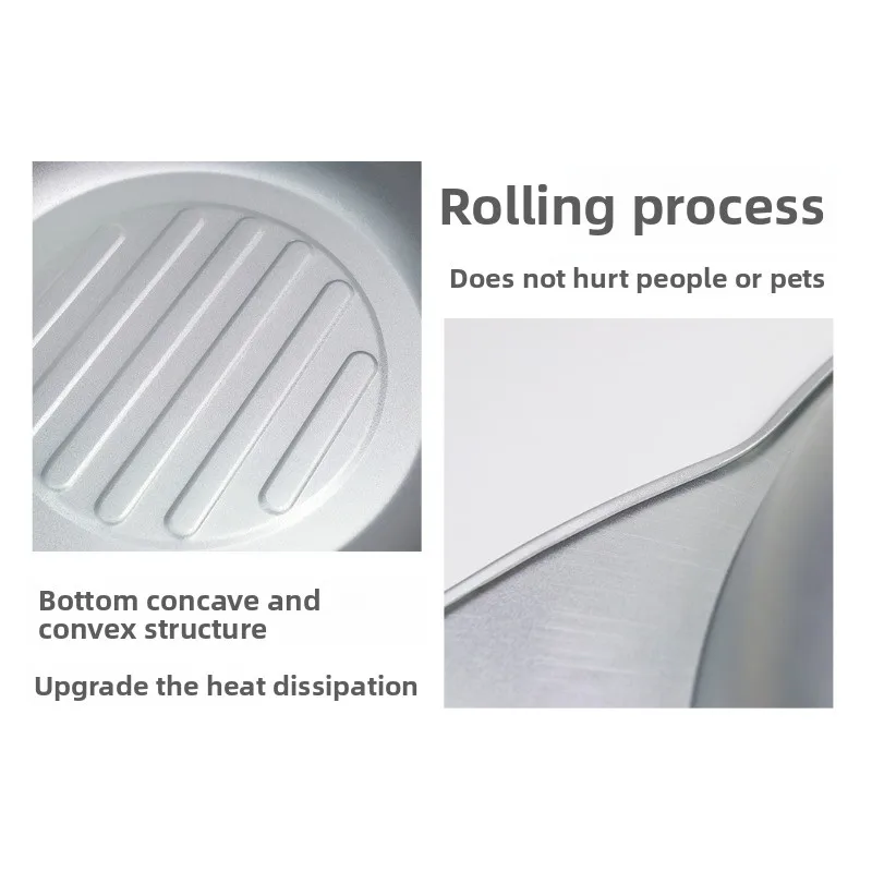 Summer Pet Cats Dogs Cool Bed Basin Heat Dissipation Cold Aluminum Basin Has Stripes Pet Supplies Physical Cooling Comfort - imagen 3