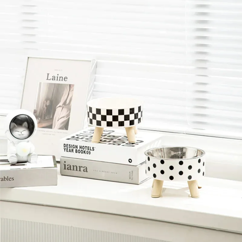 Cuenco para perros, cuenco antigolpes para mascotas, cuenco de plástico para gatos, cuenco de arroz para perros con cuello alto, cuenco de comida para gatos de gran capacidad - imagen 5