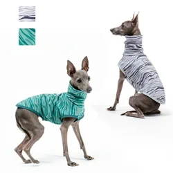 Ropa de galgo italiano para cachorro – algodón a rayas otoño
