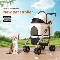 Coche plegable separable para perros y gatos – Ligero y práctico