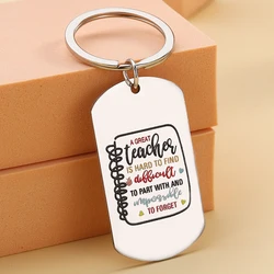 LLavero de acero inoxidable de colores, regalo diario para profesores, incluido el Día del Maestro, inicio de la temporada escolar, 1 unidad