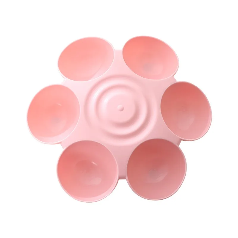 Cuencos de pétalos multifunción para mascotas, cuenco de alimentación de agua potable, alimentador de alimentación lenta para gatos y perros, contenedor de distribución de alimentos, 6 rejillas - imagen 2