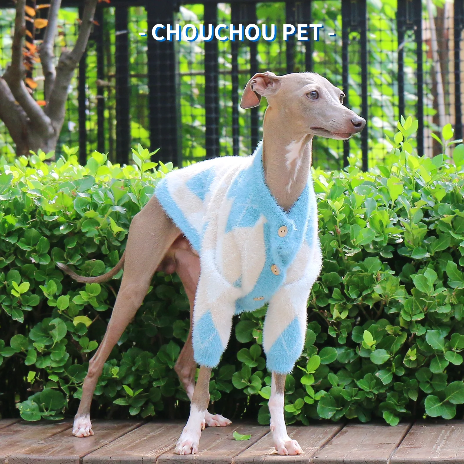 Nuevo suéter para mascotas de otoño/invierno, patrón clásico de diamantes, elegante perro iggy de galgo italiano ​ ​ suéter.