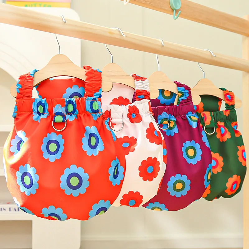 Vestido de moda para perros, ropa de verano para perros, falda de princesa con estampado de flores para cachorros, vestido con tirantes para gatos, falda de boda para mascotas, disfraces para perros - imagen 5