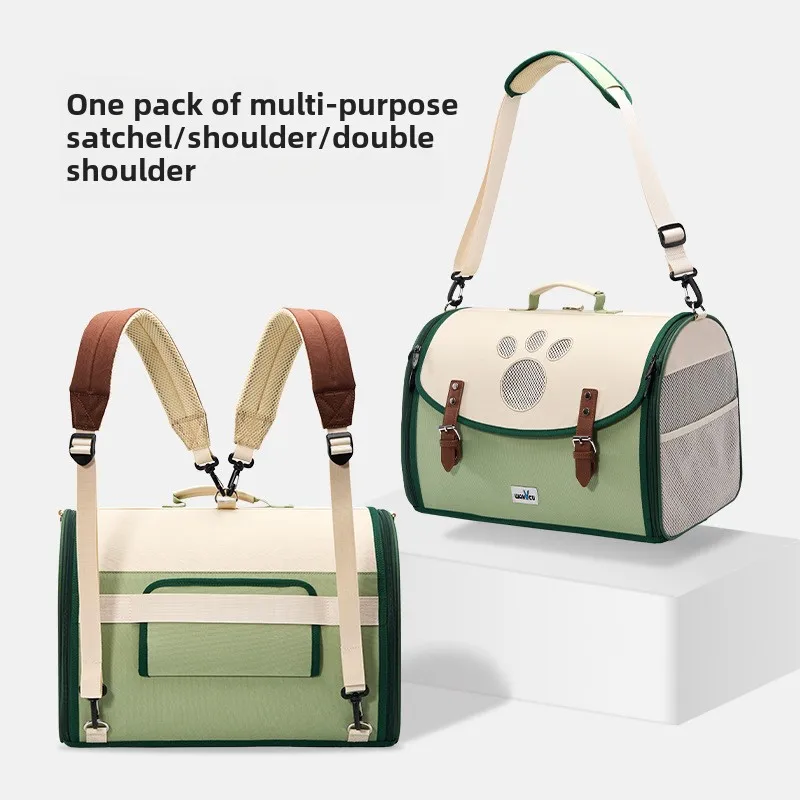 Refugio multifuncional para mascotas al aire libre, portátil, puede llevar dos hombros, mochila de viaje para mascotas de gran capacidad, accesorios para productos para mascotas - imagen 4