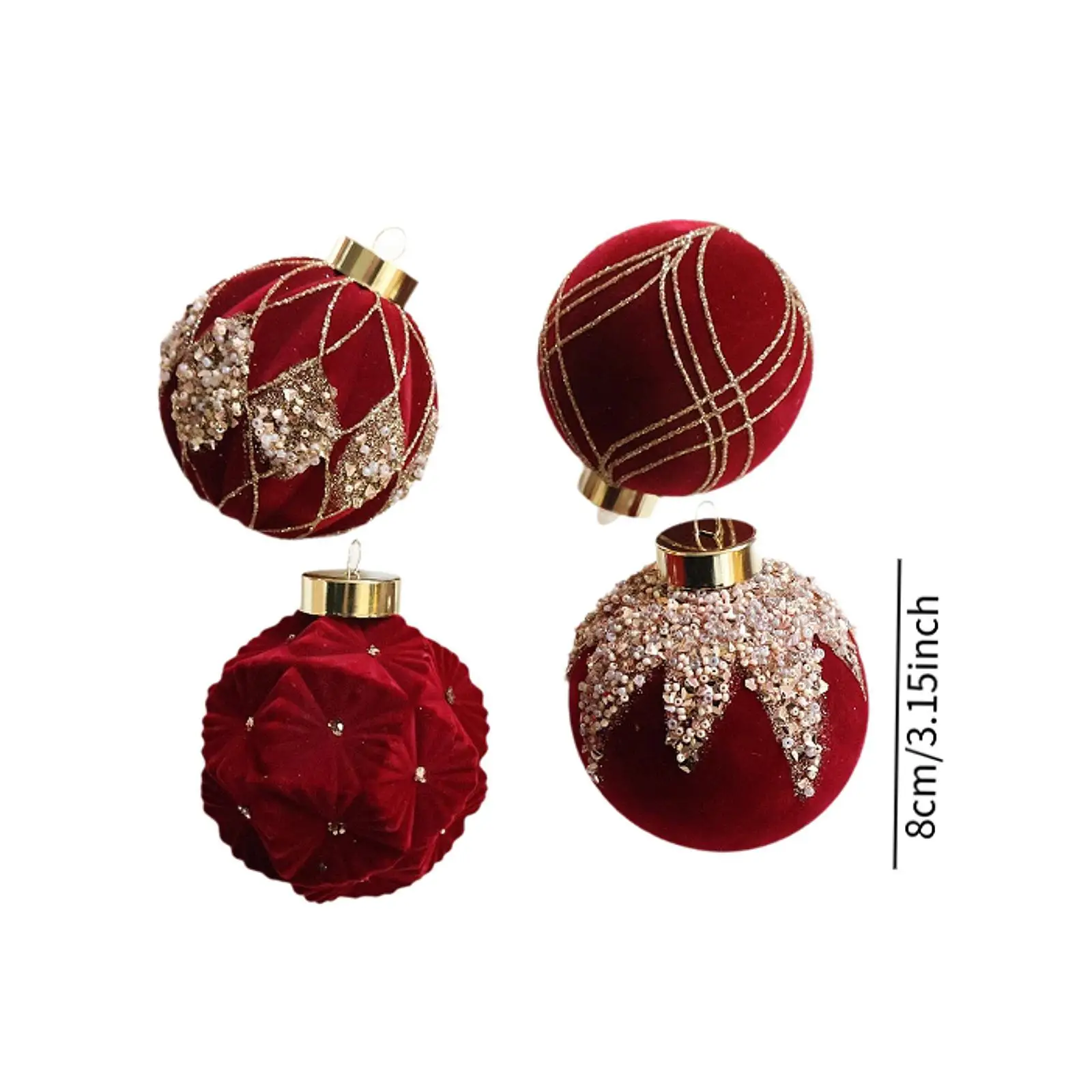 Velvet Christmas Ornament Xmas Decoration,Sturdy,Home Decor,Elegant Xmas Tree Ornament Decorative for Holiday Festivals Decor