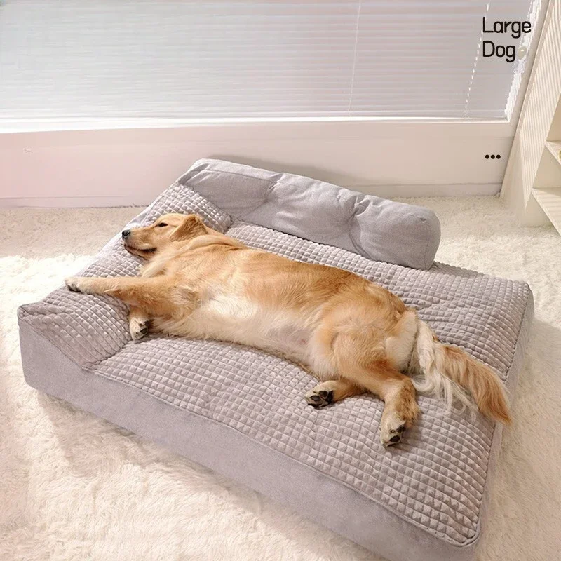 Perrera para las cuatro estaciones, estera para dormir, cama de lujo para perros, cojín para sofá, cojín lavable de felpa, productos para mascotas, suministros, accesorios - imagen 2