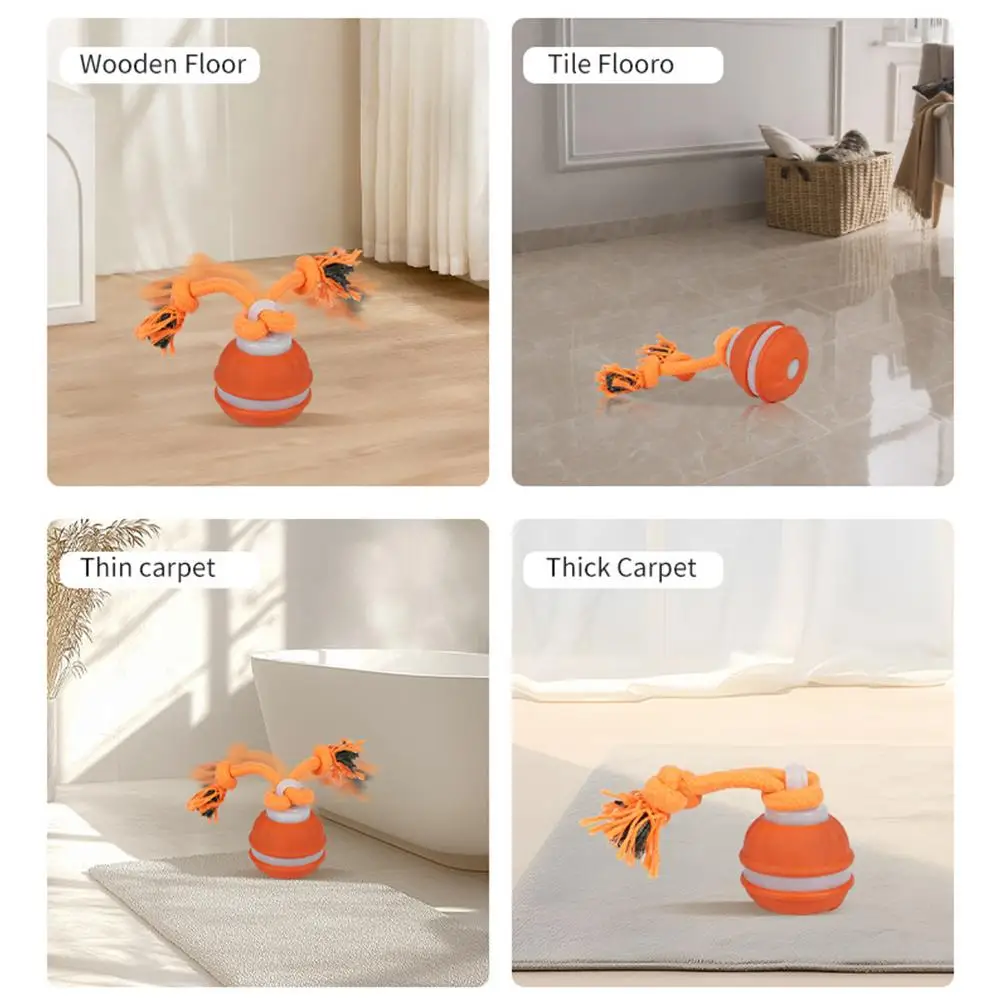 Pelota interactiva para perros con cuerda y movimiento en interiores - imagen 4