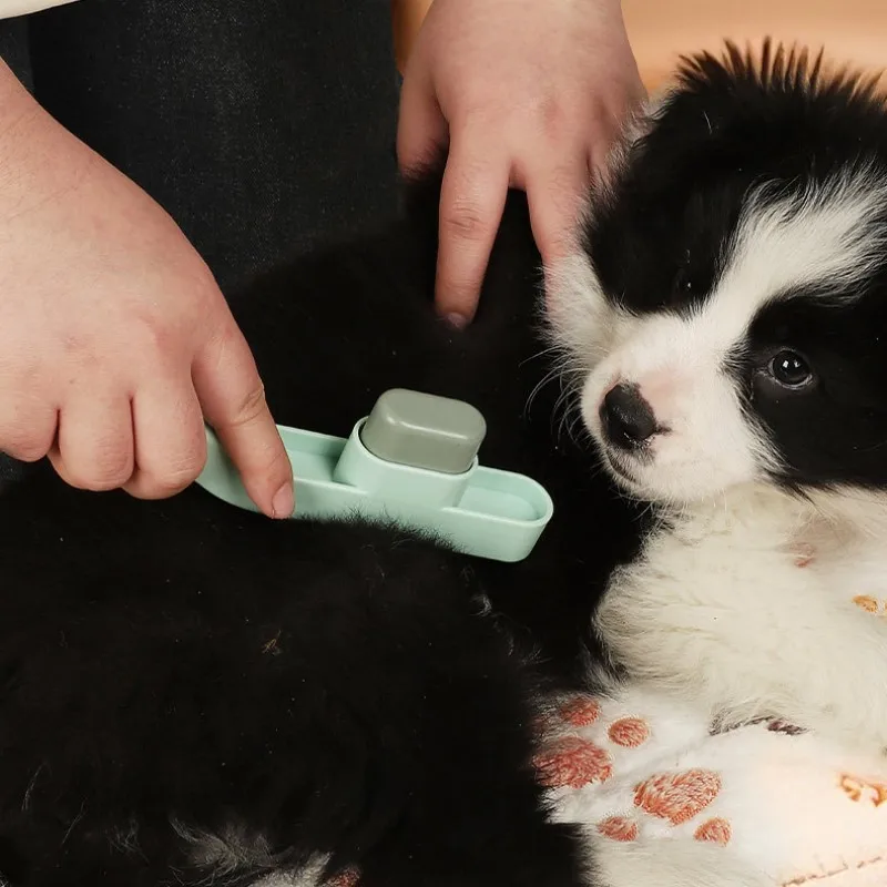 Peine para perros, cepillo automático para gatos, peines de dientes densos para el cuidado de perros, removedor de pelo para mascotas, cepillo autolimpiante para gatos, peine para perros, suministros para mascotas - imagen 5