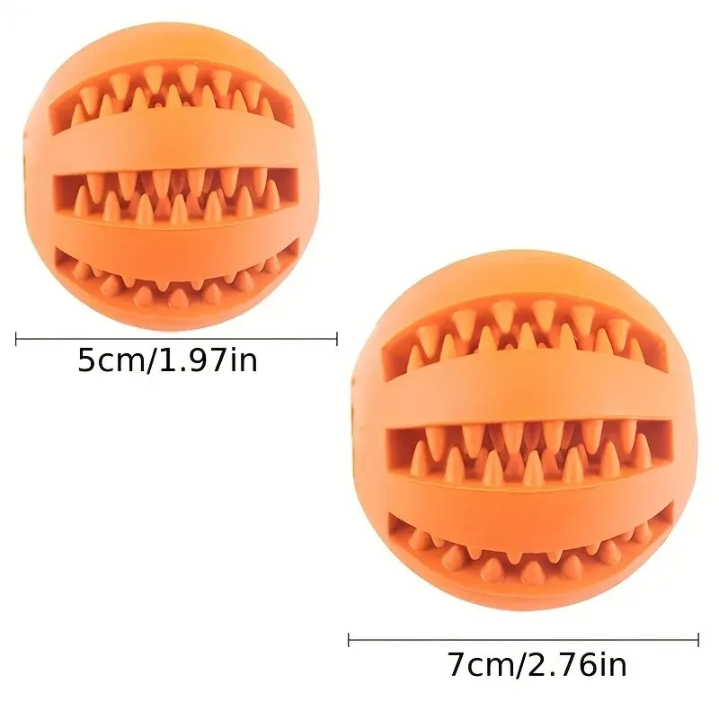 Pelota de juguete para perros, pelota de juguete no tóxica resistente a mordeduras para perros, cachorros y gatos, alimentador de comida para mascotas, bola de limpieza de dientes para masticar - imagen 3
