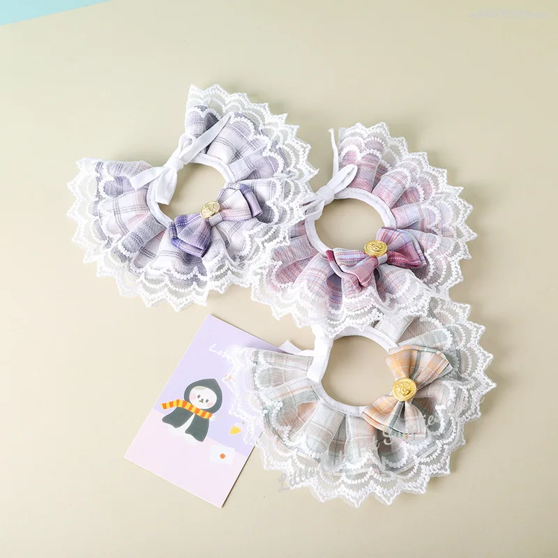 Collar de perro con perlas, joya de seda para boda, gatos, cachorro, cinta, bufanda, colgante, Collar con lazos para mascotas, accesorios de satén para nuevos gatitos, suministro para mascotas - imagen 3