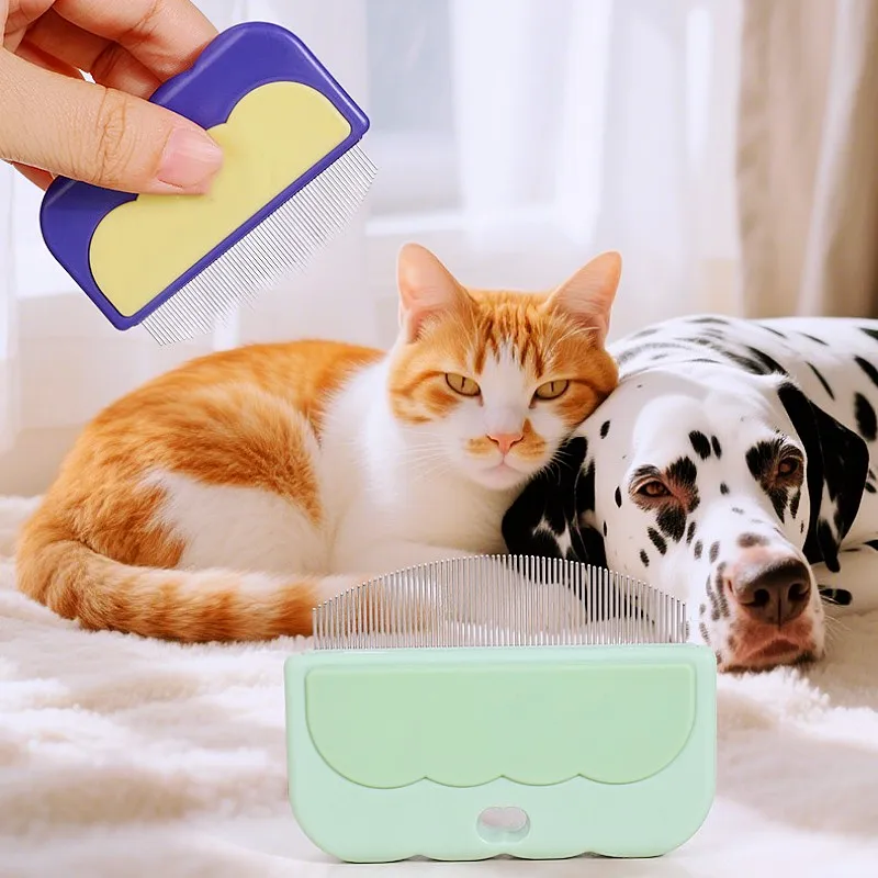 Peine para perros, cepillo para perros con dientes densos, depilación para mascotas, cepillo para el cuidado de perros, cepillos de masaje para gatos, peines para el pelo de la boca y la cara, suministros para mascotas - imagen 5