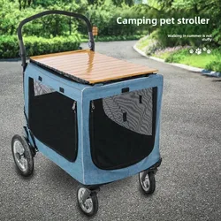 Carrito grande para gatos y perros - cochecito de viaje resistente