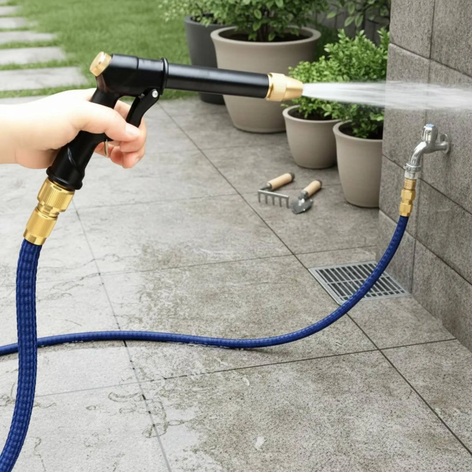 Adaptador manguera jardín aluminio conexión rápida para perro y gato - imagen 5
