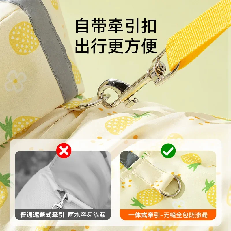 Poncho para salir puede levantar perros pequeños, Teddy Bigbear, impermeable para mascotas de cuatro patas con todo incluido, ropa para caminar para perros de temporada lluviosa - imagen 4