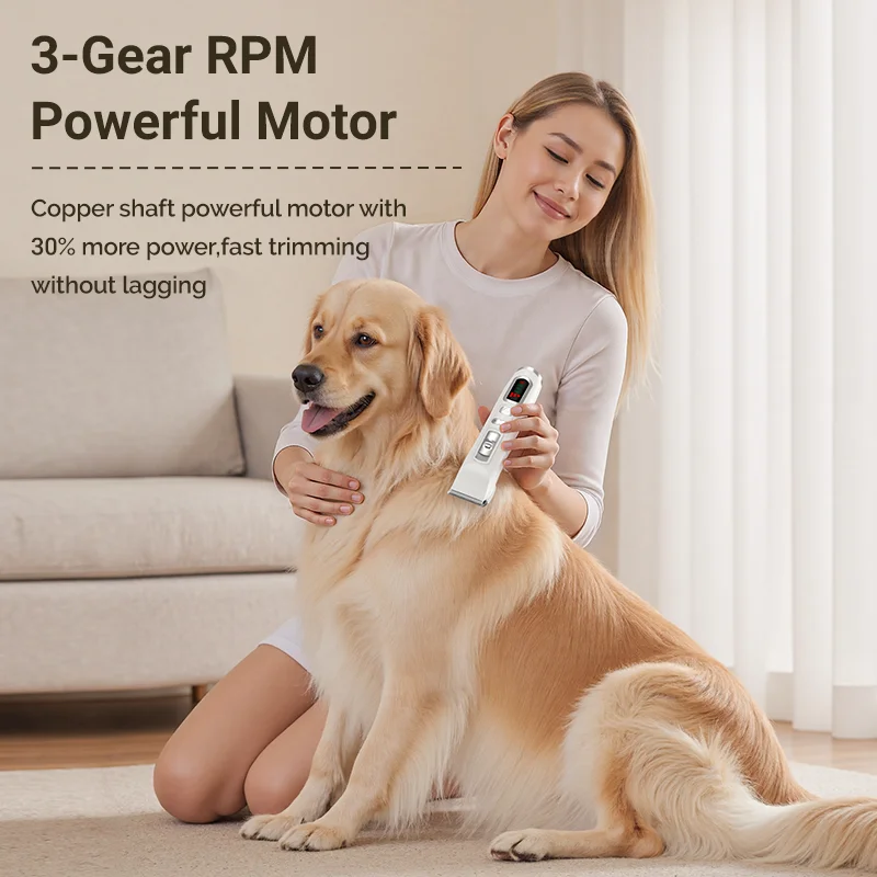 ROJECO Professional Hair Trimmer Electric Dog Hair Clipper For Dog Cat Hair Shaver Haircut Machine Rechargeable Pet Grooming Kit - imagen 2