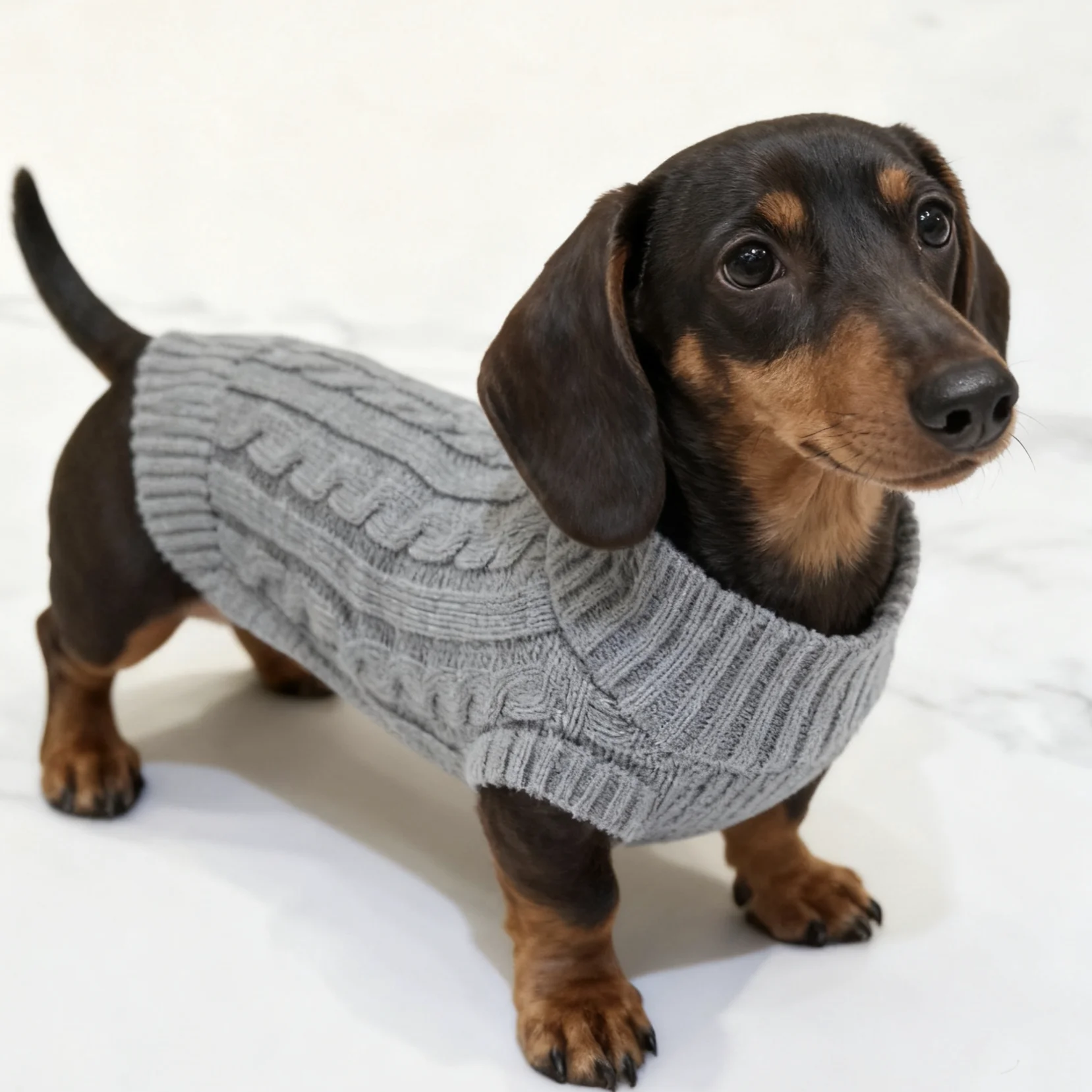 Chaleco de punto invierno para perros pequeños y Dachshund - imagen 2
