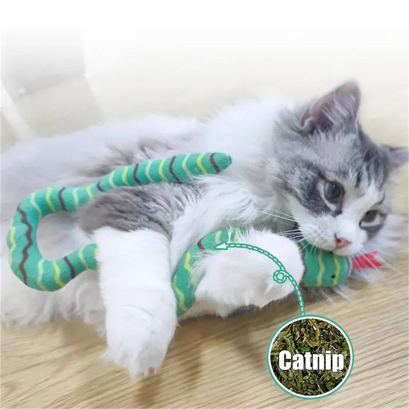 Juguete interactivo de hierba gatera para gatos, juguete interactivo molar resistente a mordeduras de serpiente glotón, regalo para accesorios para mascotas
