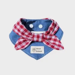 Pajarita de mezclilla ajustable para perros pequeños y gatos – Suave algodón