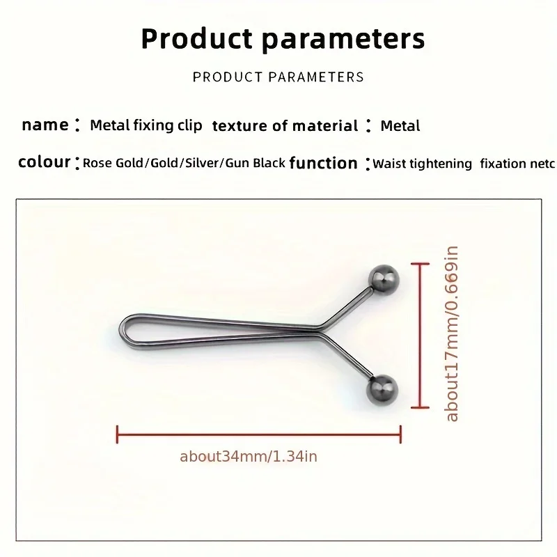 Clip de metal invisible para apretar la cintura, clip de botón ajustable adecuado para jeans y ropa, accesorios de moda, 4 Uds. - imagen 3