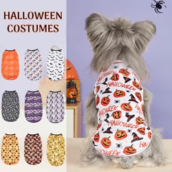 Chaleco cosplay para perro con calavera y calabaza disfraz Halloween